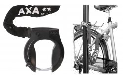 Extension fixée à un antivol AXA et exemple de mise en place sur un vélo