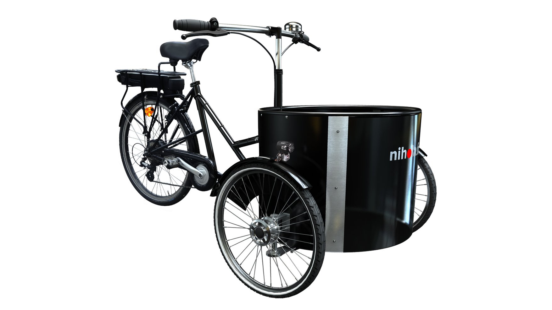 Bâche noire pour triporteur NIHOLA CARGO et CARGO XL - Nihola