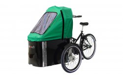 Capote de pluie verte pour triporteur NIHOLA CARGO