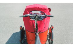 Triporteur NIHOLA CARGO 4.0 avec protection pluie rouge