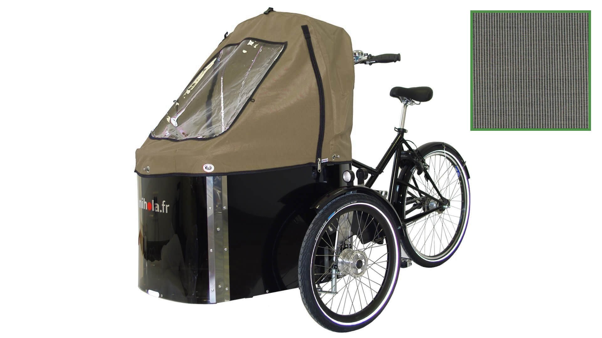 Capote de pluie camel pour triporteur NIHOLA CARGO