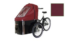 Capote de pluie rouge bordeaux pour triporteur NIHOLA CARGO