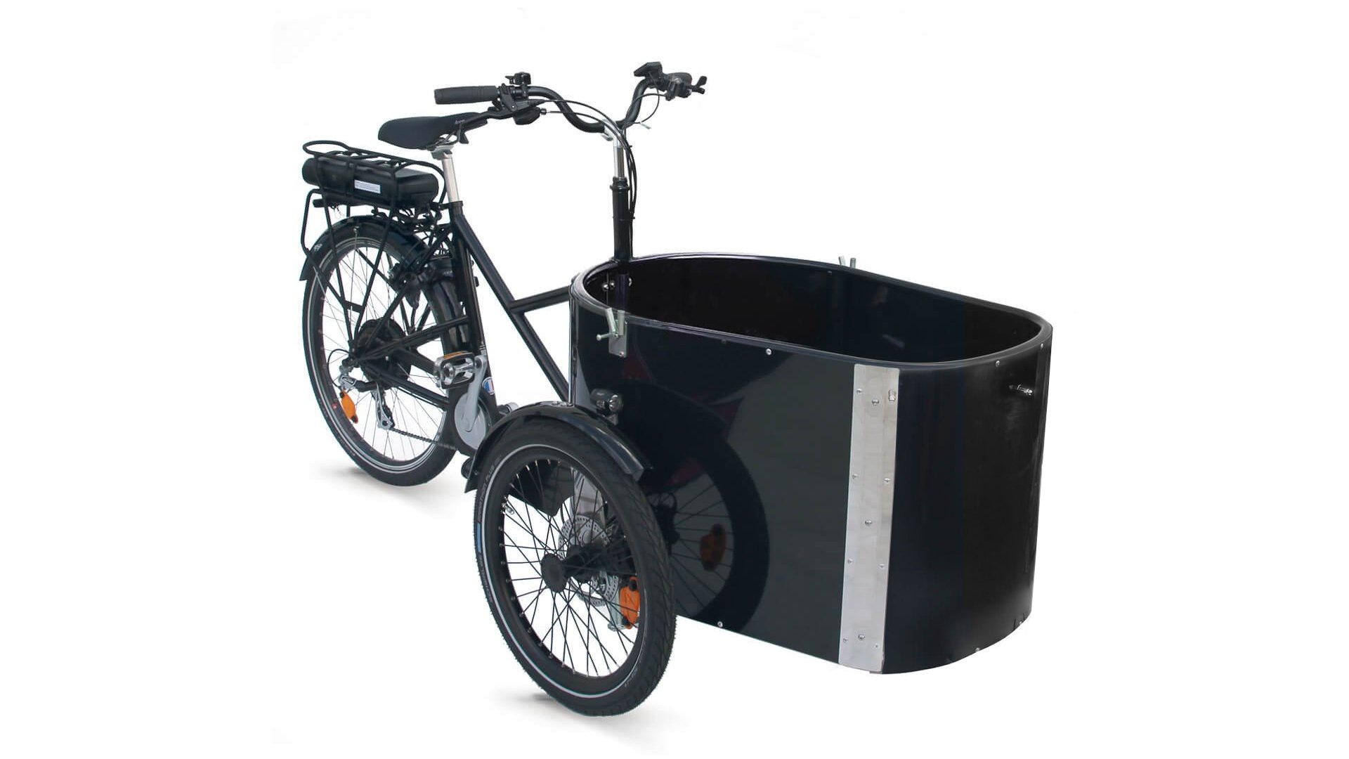 Triporteur NIHOLA CARGO Single électrique dans sa configuration de base