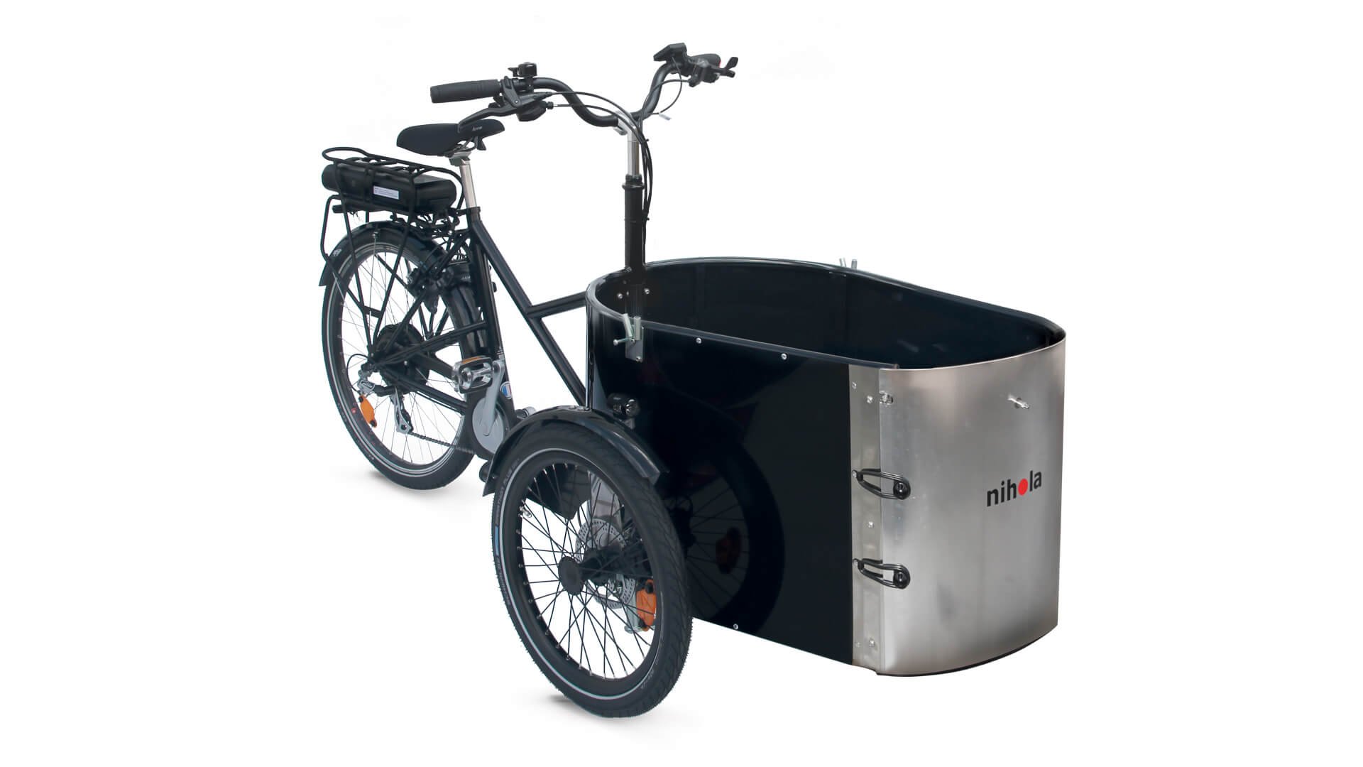 Image packshot du triporteur NIHOLA Cargo Open électrique