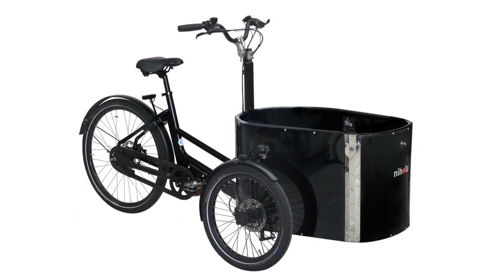 Le triporteur Nihola CARGO Single G2 dans sa configuration de base