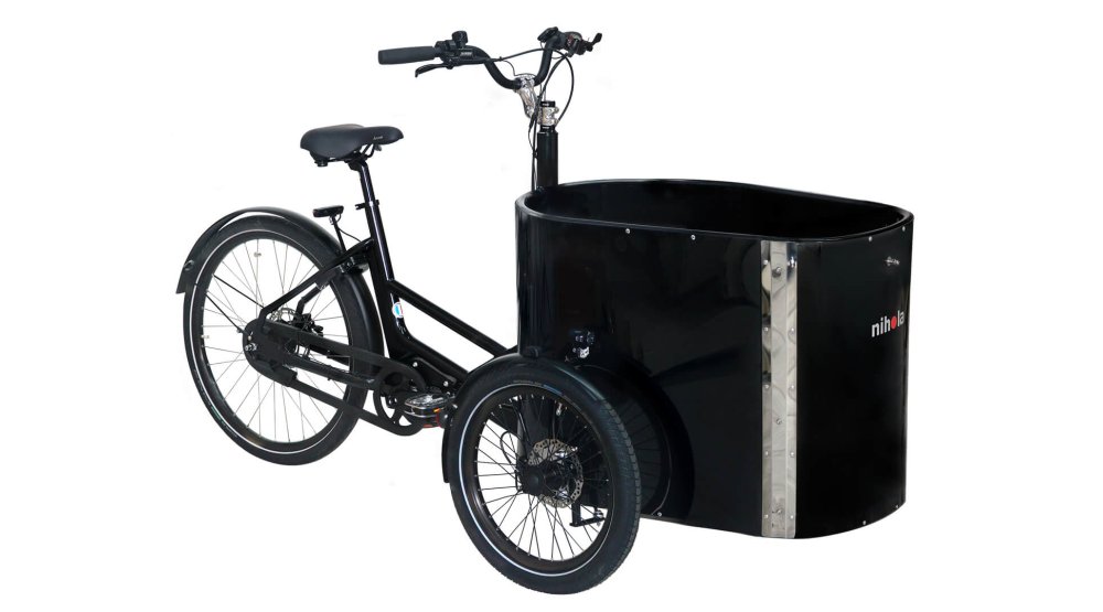 Le triporteur NIHIOLA CARGO XL Pro G2 avec assistance pédalier Shimano Le triporteur NIHIOLA CARGO XL Pro G2 avec assistance pédalier Shimano