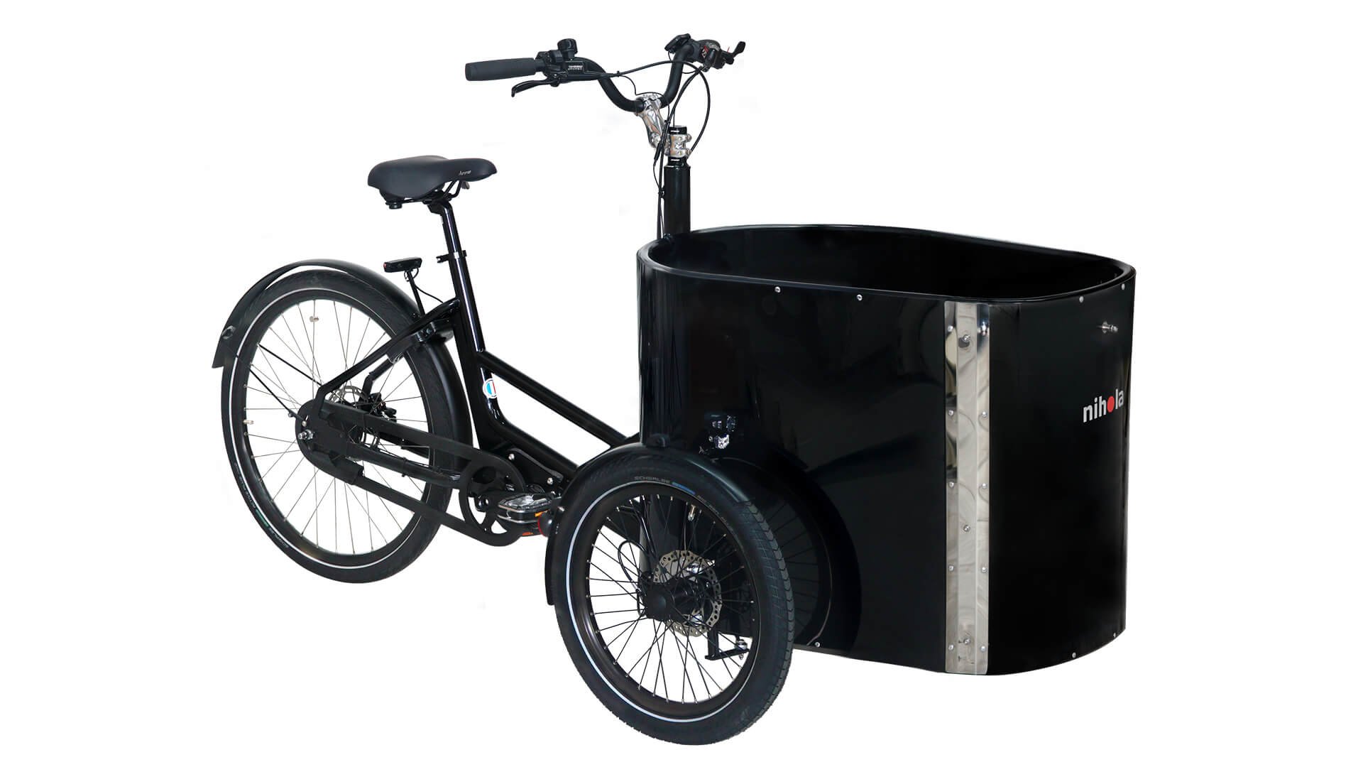 Le triporteur NIHIOLA CARGO XL Pro G2 avec assistance pédalier Shimano