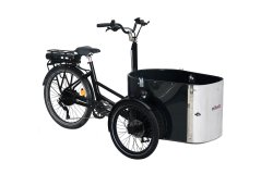 Le triporteur électrique NIHOLA CARGO Open avec assistance roue arrière et son nouveau cadre G2