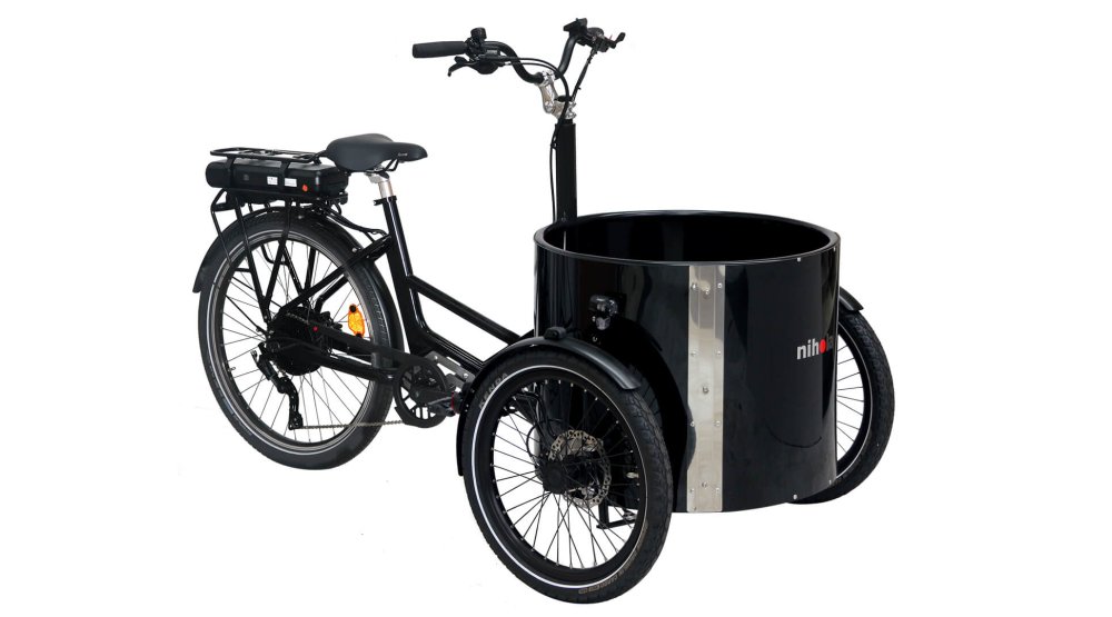 Le triporteur électrique NIHIOLA LOW avec assistance roue arrière et nouveau cadre G2