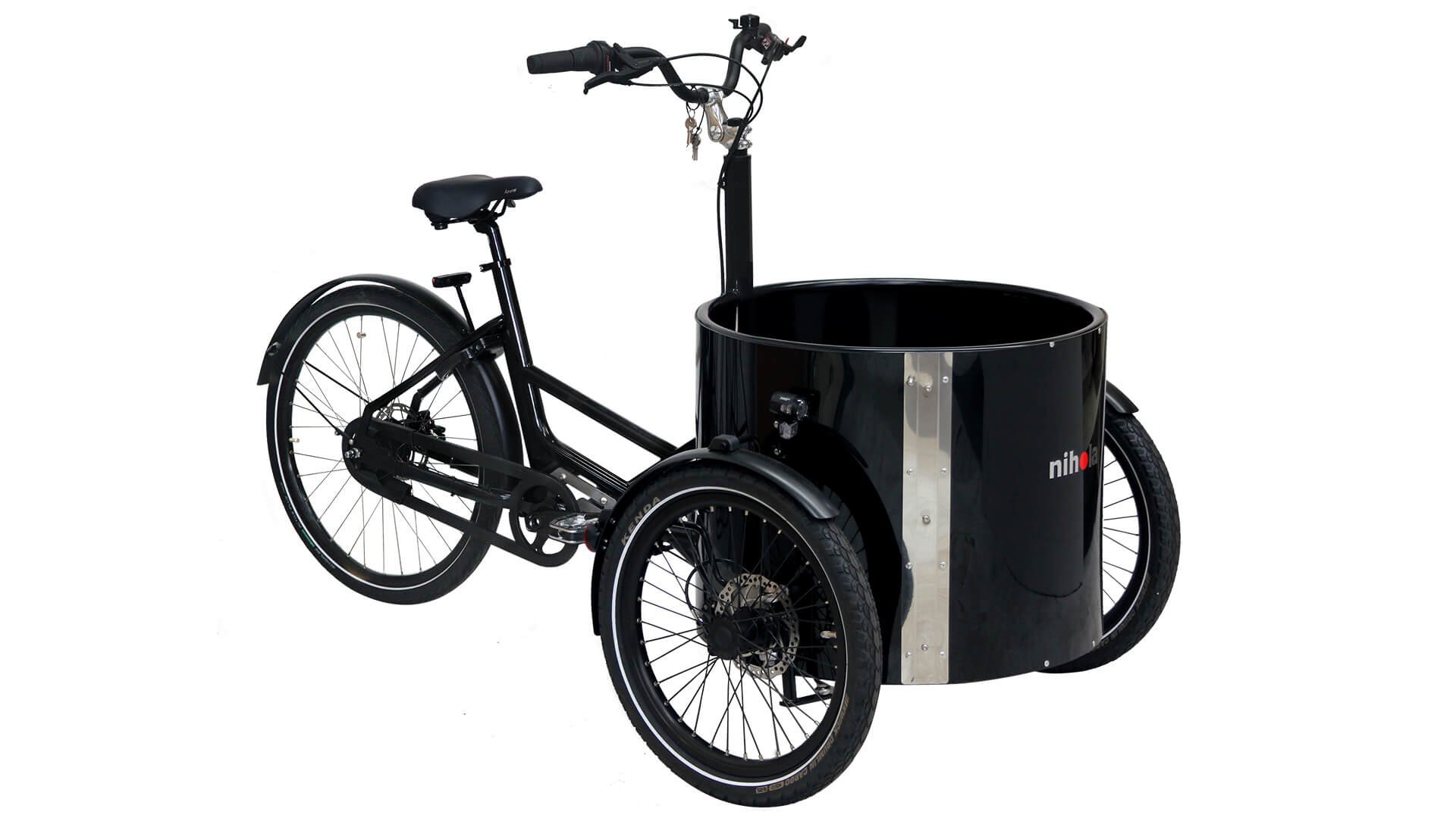 Le triporteur électrique NIHIOLA LOW musculaire avec le nouveau cadre G2
