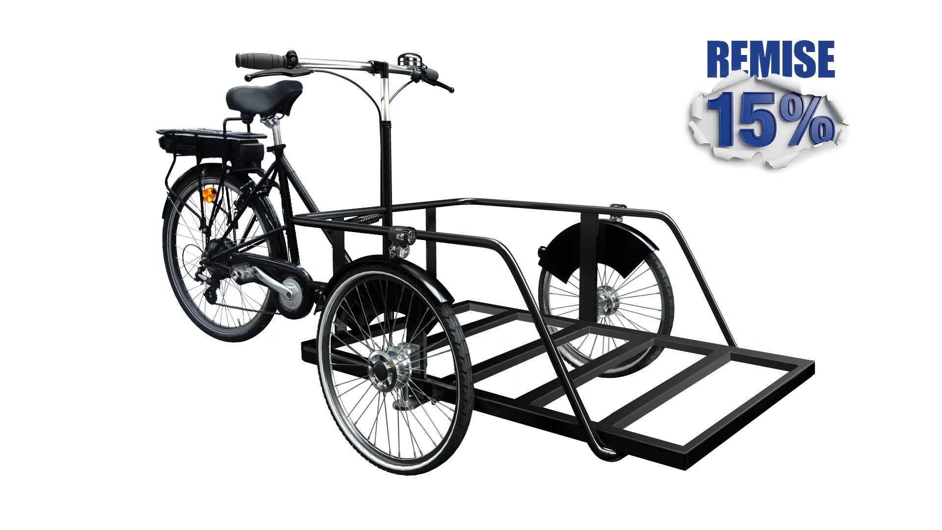 15% de remise immédiate sur ce triporteur pro avec assistance électrique