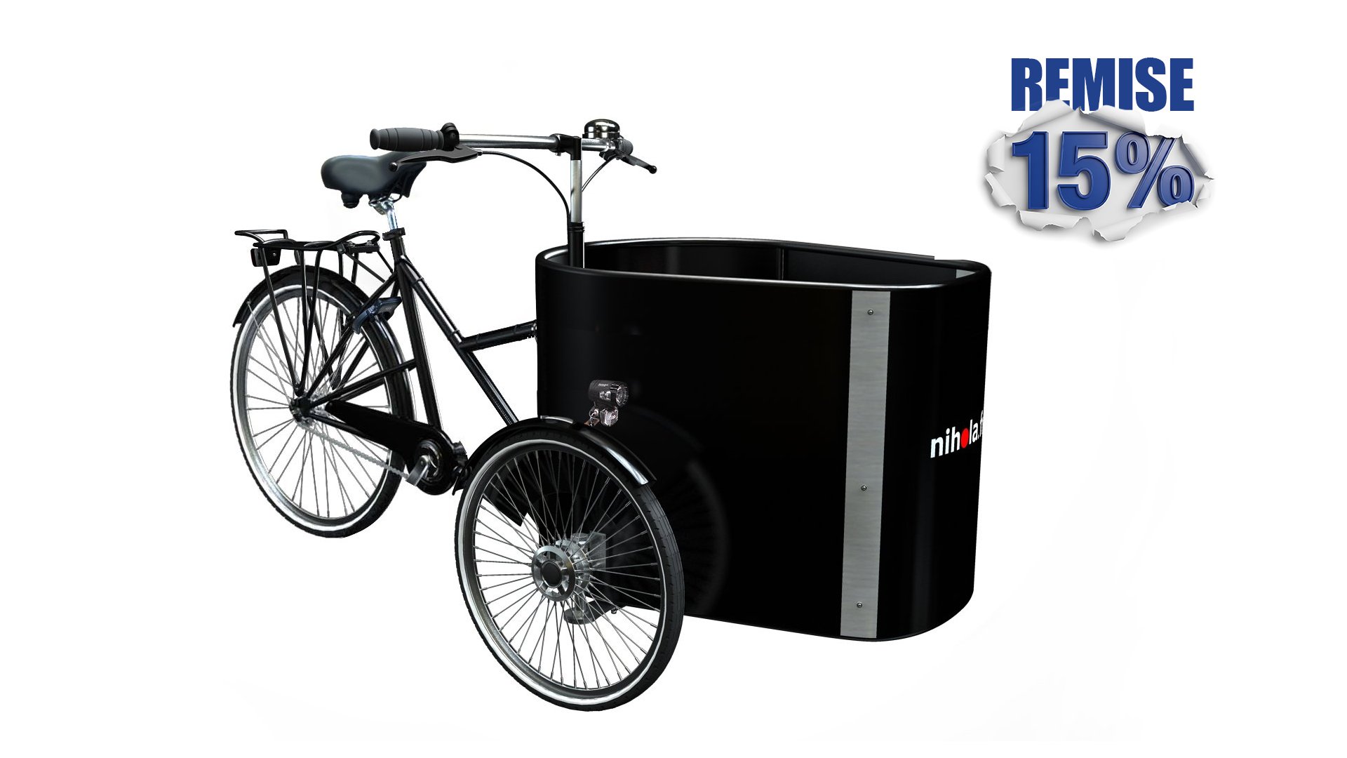 15% de remise immédiate sur ce triporteur pro sans assistance électrique !