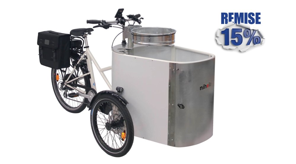 15% de remise immédiate sur ce triporteur pro avec assistance électrique !