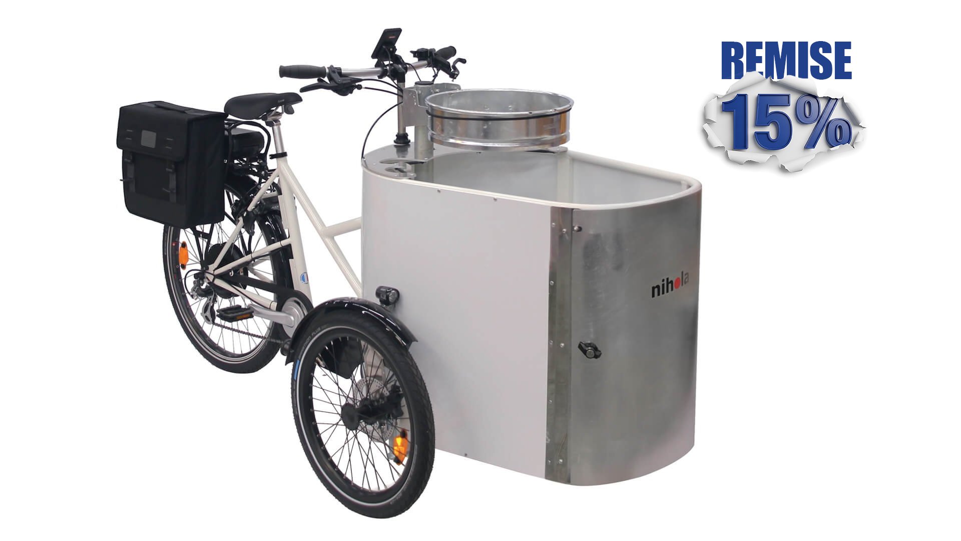 15% de remise immédiate sur ce triporteur pro avec assistance électrique !