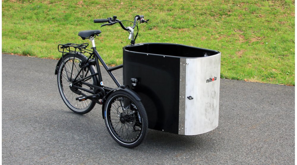 Nihola Cargo XL PRO assistance pédalier avec porte avant (modèle de démonstration) Triporteur Nihola Cargo XL Pro assistance pédalier - Avec porte avant
