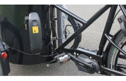 Ce cargo est équipé d'une assistance pédalier (batterie 418 Wh)