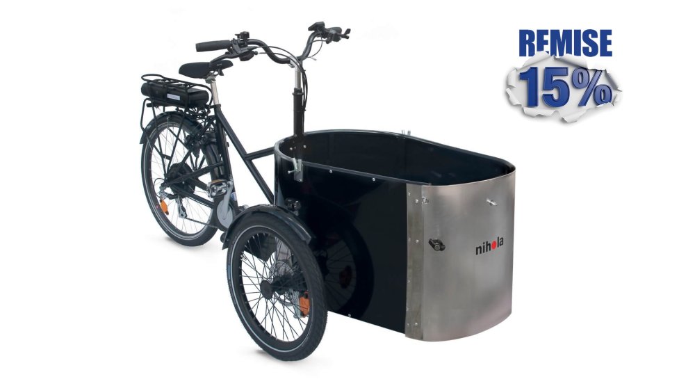 NIHOLA CARGO Open - Assistance électrique roue arrière NIHOLA CARGO Open - Assistance électrique roue arrière