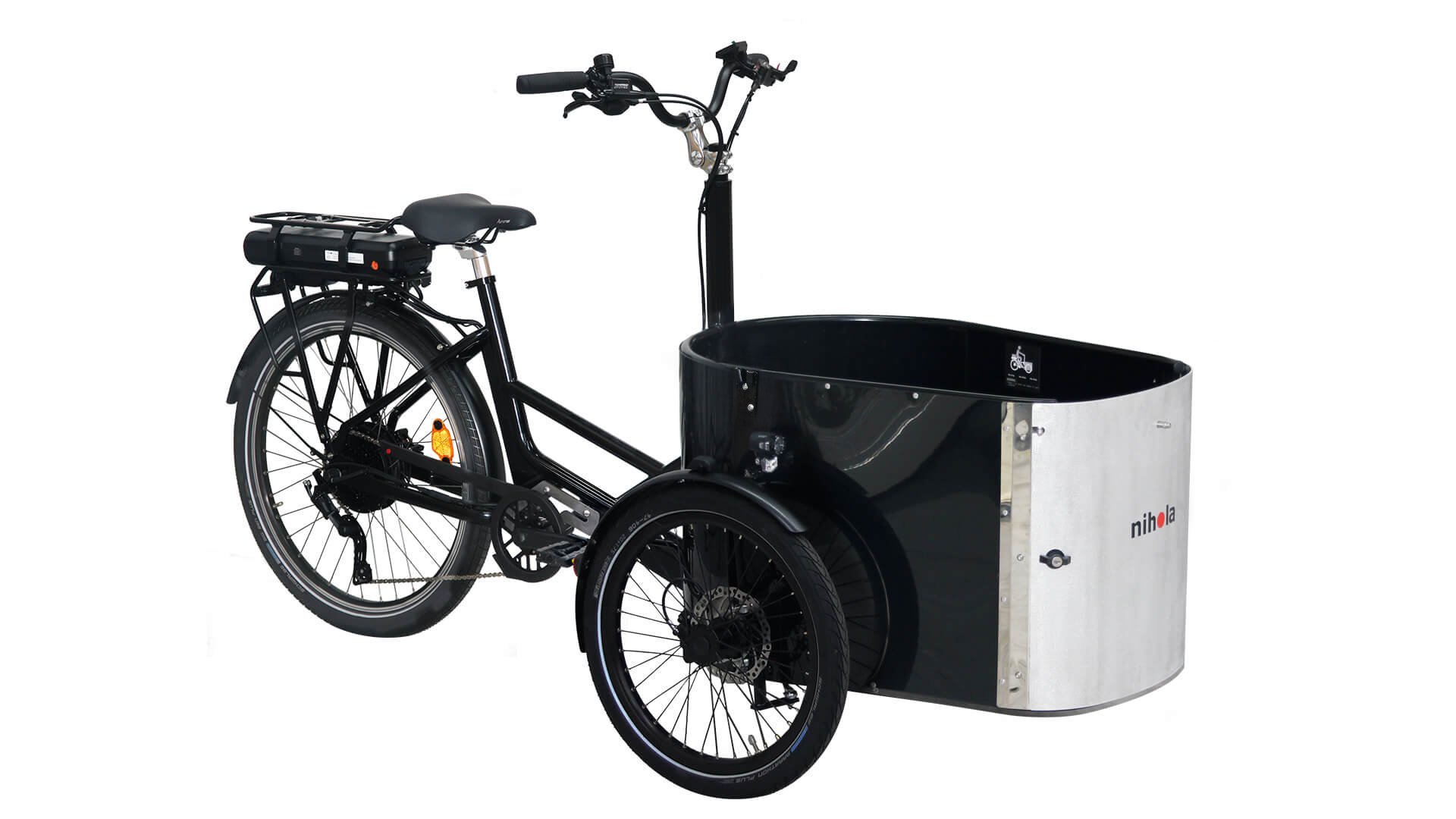 Triporteur NIHOLA CARGO Dog avec assistance roue arrière Bafang