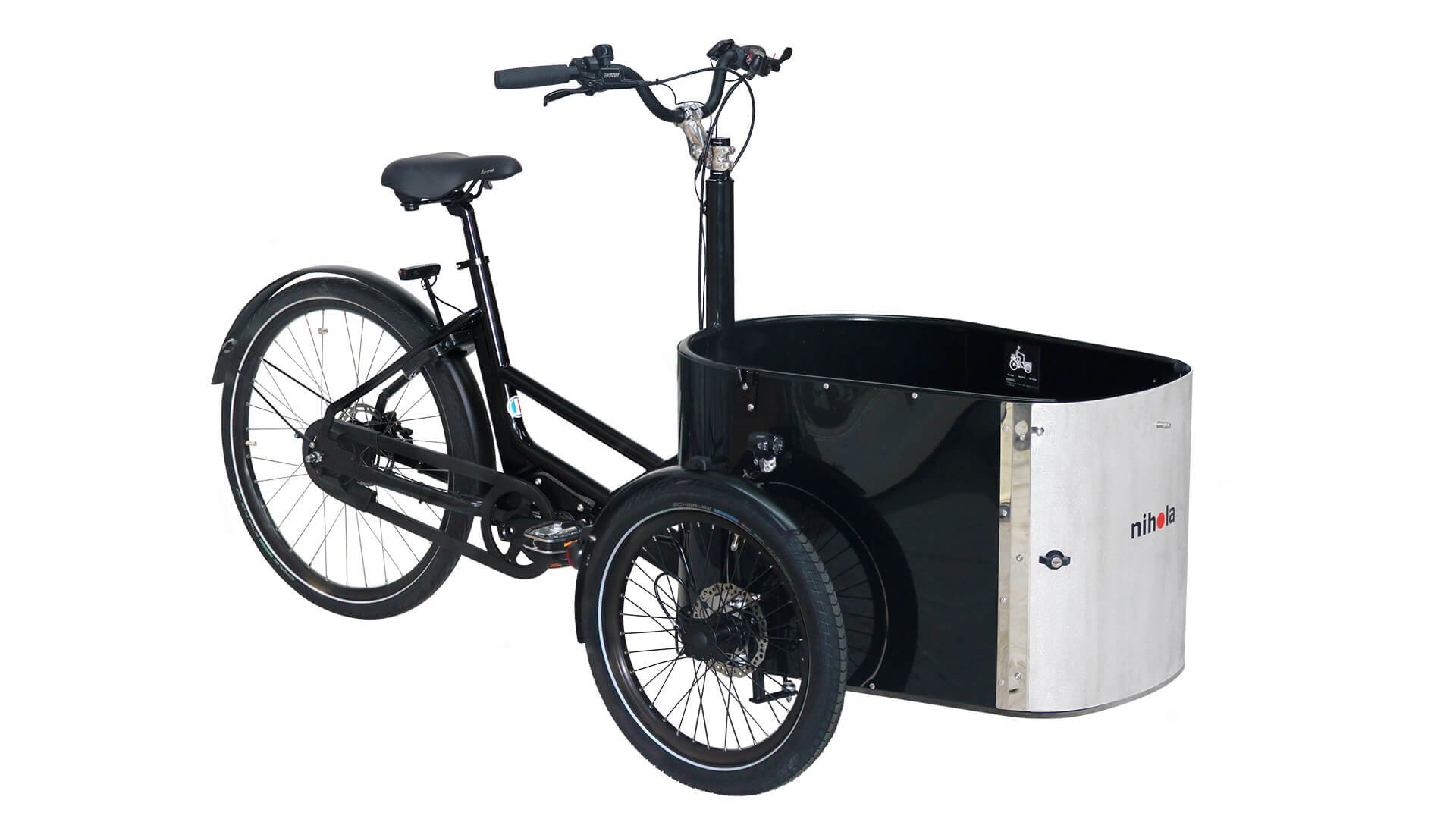 Triporteur NIHOLA CARGO Dog avec assistance pédalier Shimano