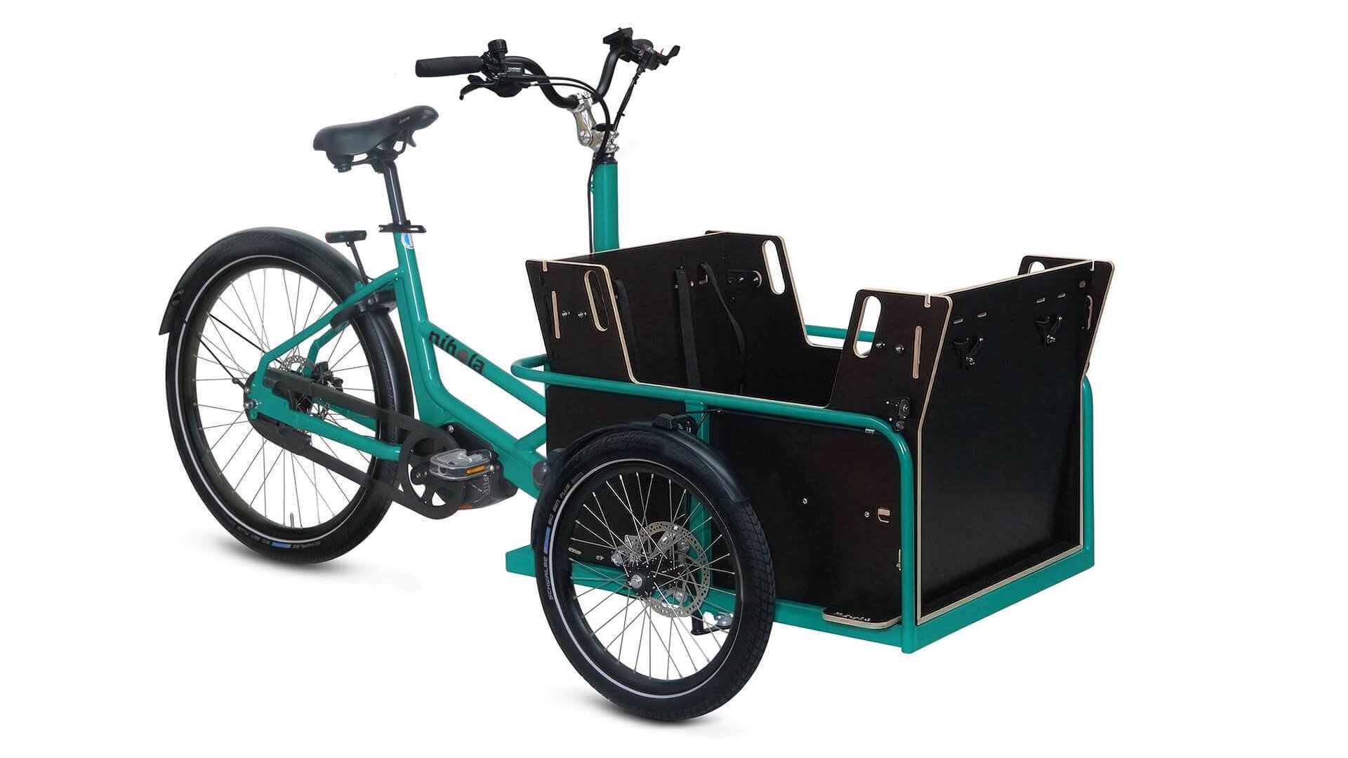 Triporteur NIHOLA COMBI 4 Family avec assistance pédalier Shimano