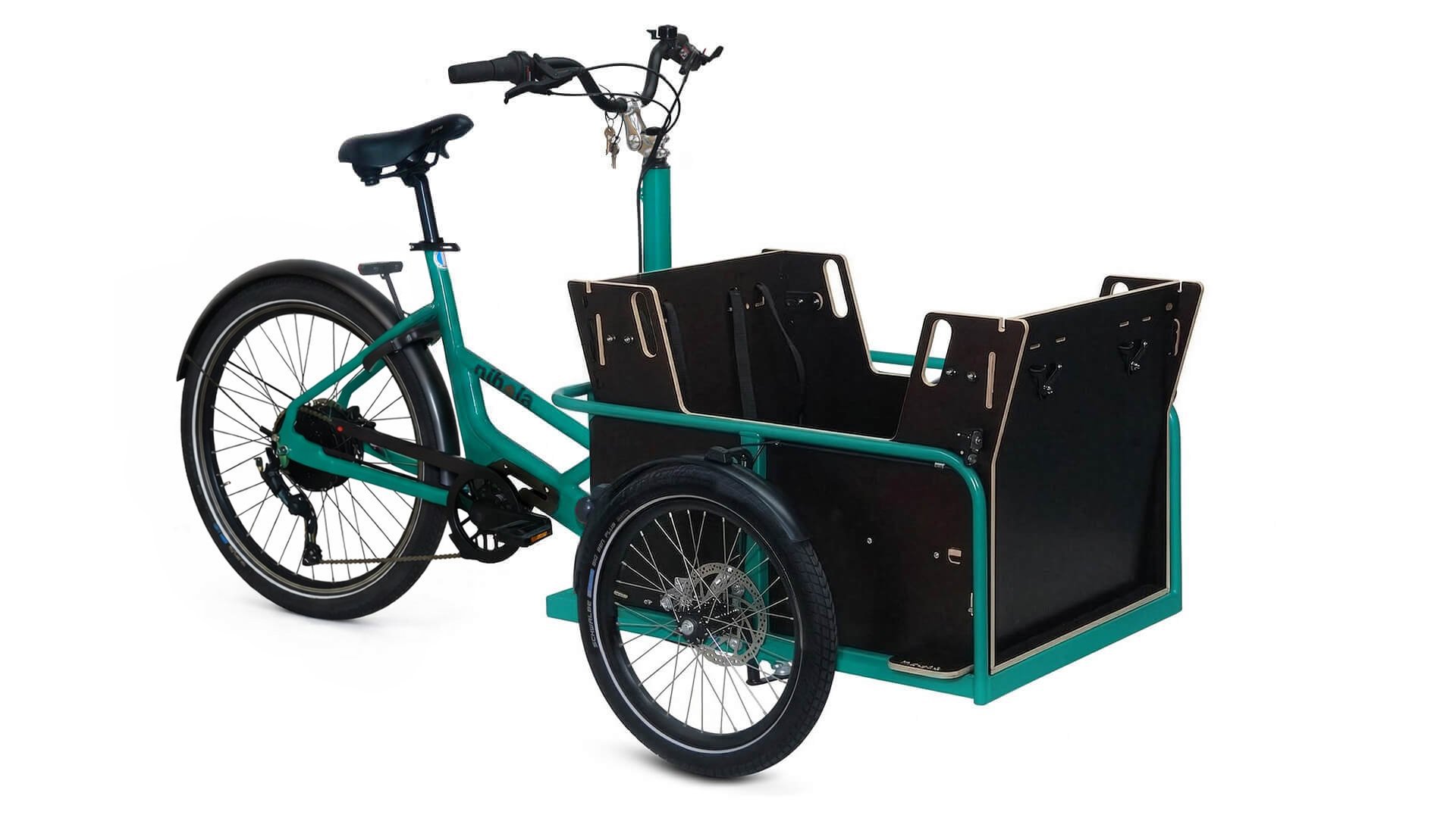 Triporteur NIHOLA COMBI 4 Family avec assistance pédalier Shimano