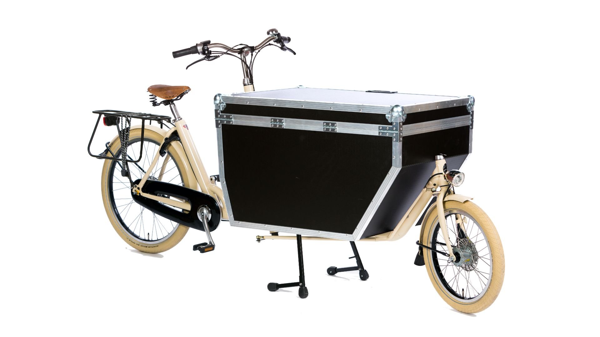 Bakfiets électrique long Cruiser pneus ballons avec porte-bagage arrière