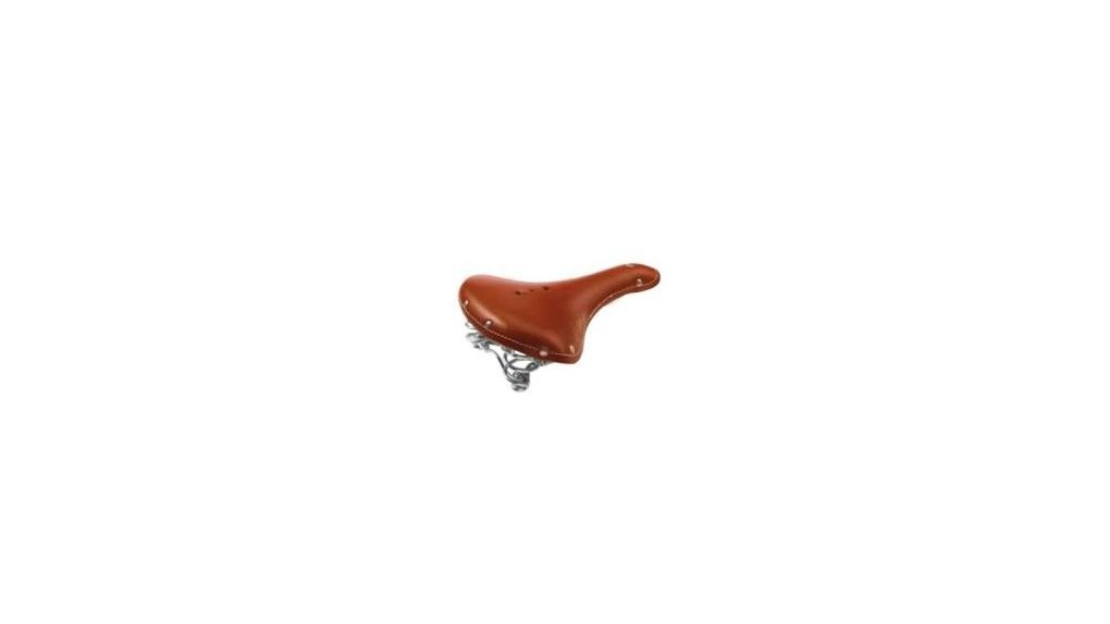 Selle cuir piquée MG miel, avec ressorts de tension