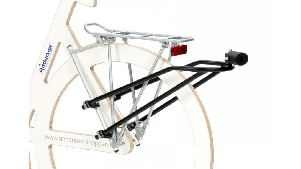 Fixation pour chariot Andersen aux haubans du vélo (sans serrure) Fixation pour chariot Andersen aux haubans du vélo (sans serrure)