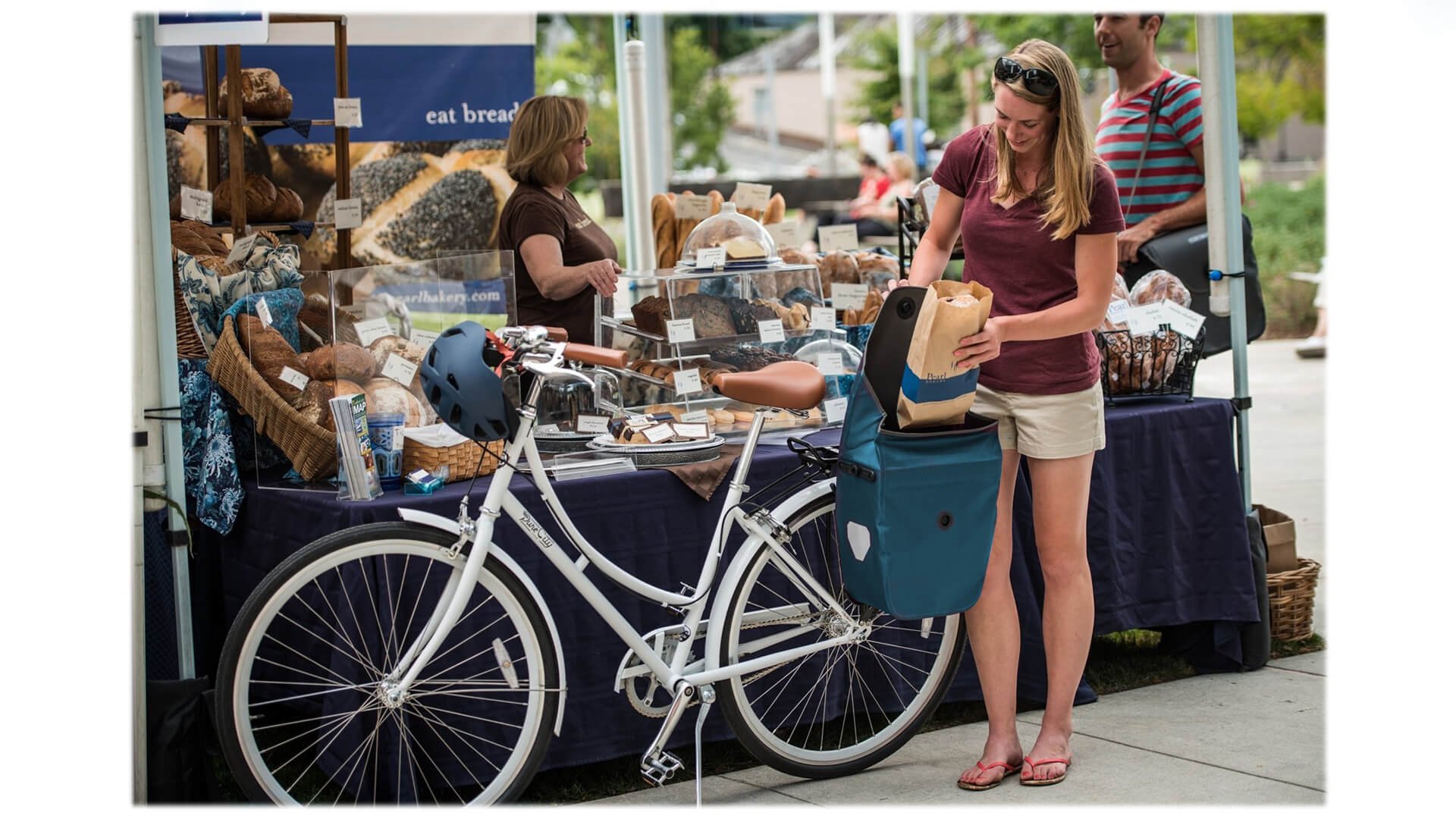 Sacoche sur vélo en situation