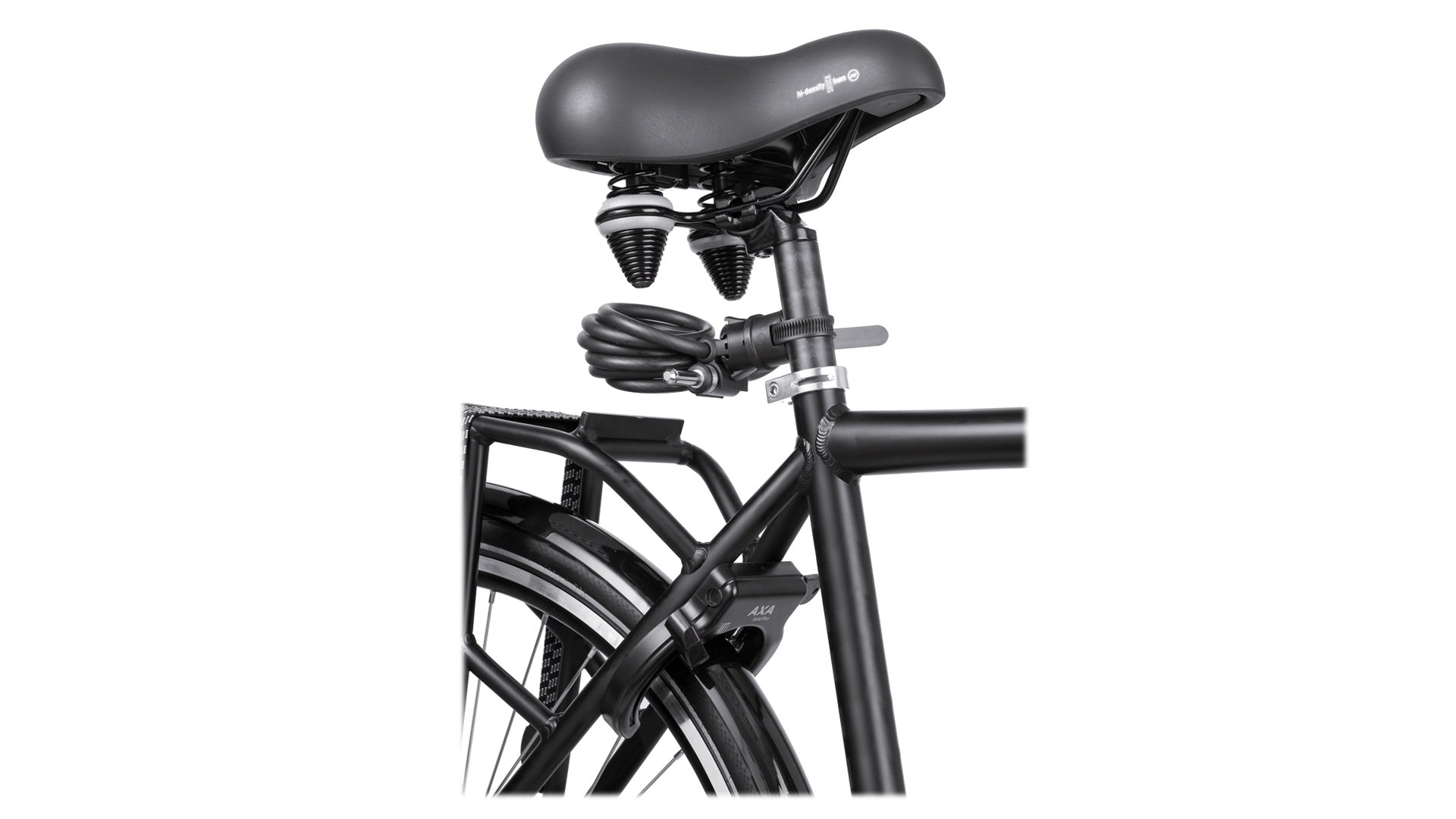 extension câble fixée sur cadre du vélo