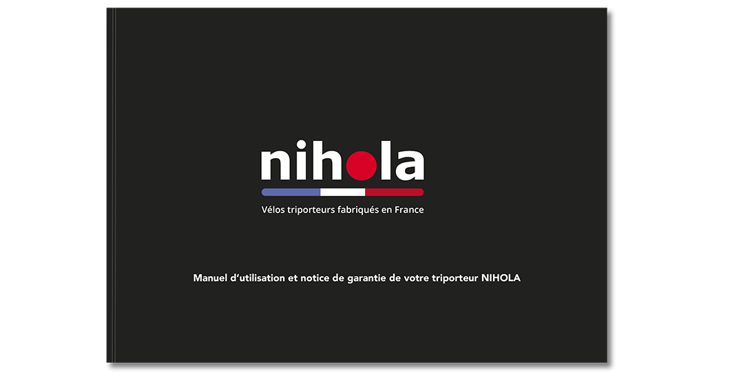 Page de couverture de la notice des vélos cargo Nihola