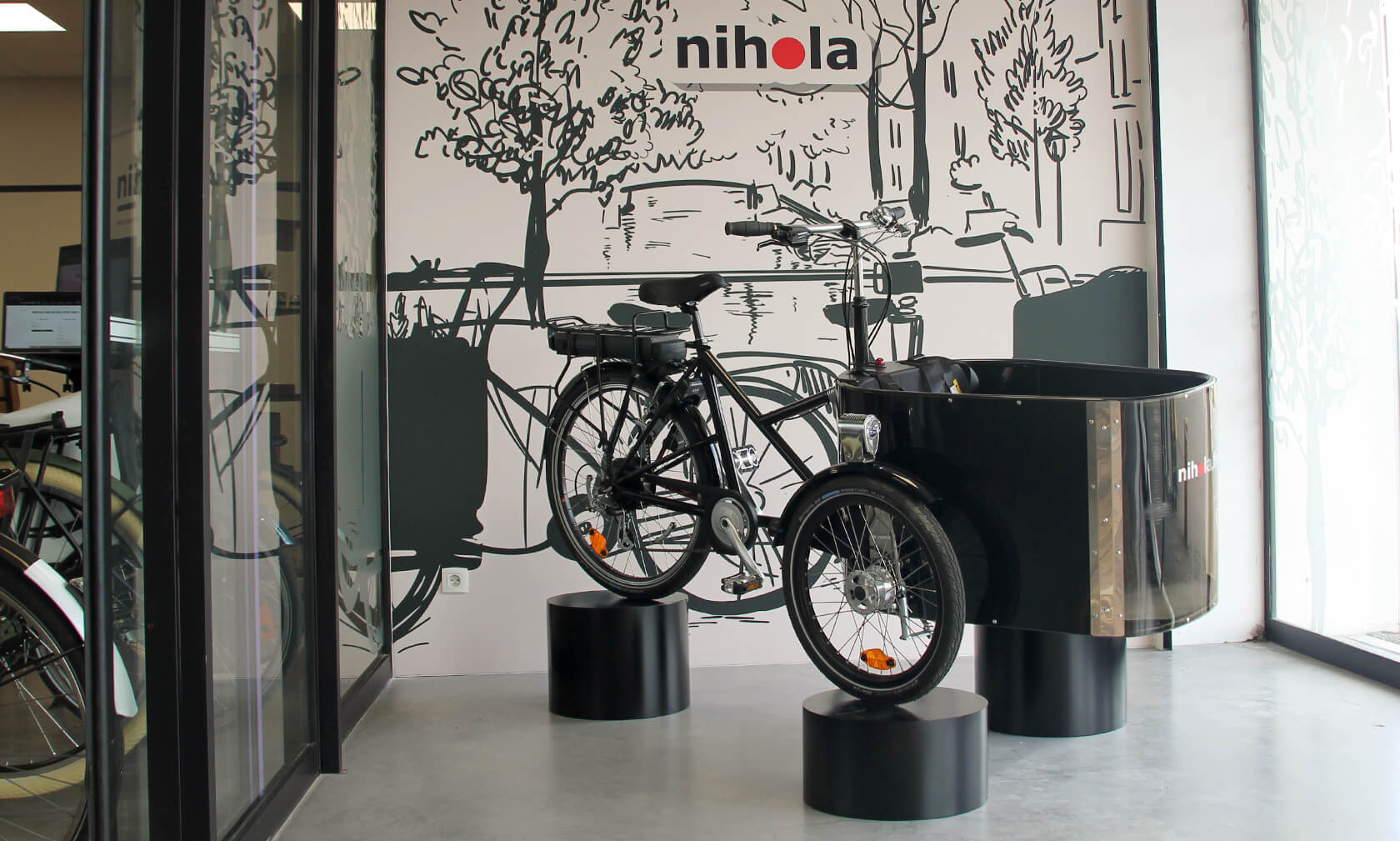 L'entrée du showroom NIHOLA