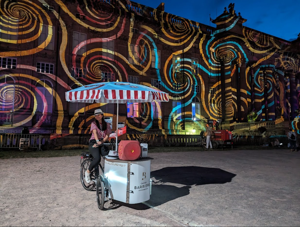 Triporteur CARGO XL Événementiel avec parasol