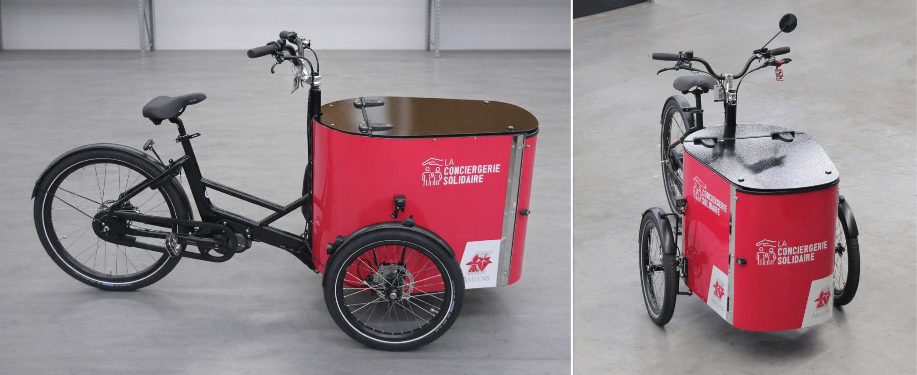 Triporteur CARGO XL PRO - La Conciergerie solidaire d'Amiens